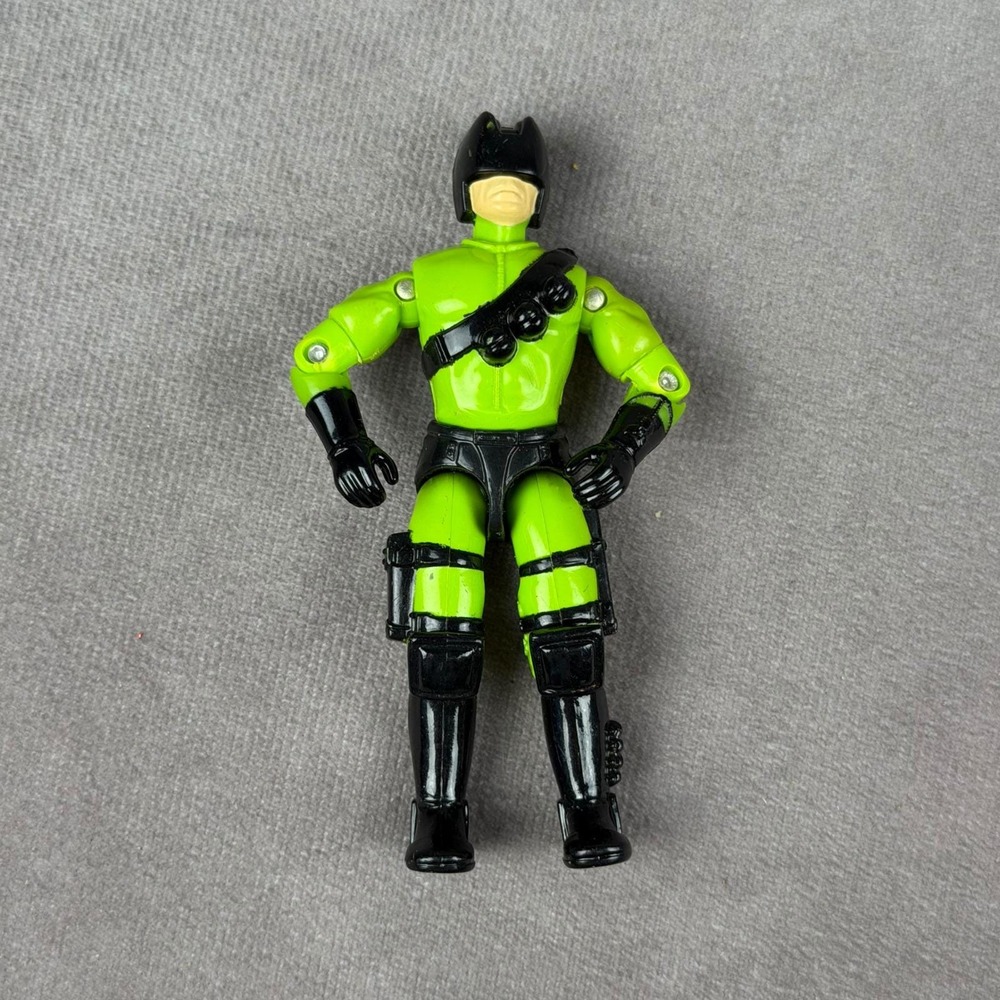 Vintage GI Joe ARAH 1992 HEAT Viper Action Figure Hasbro Neon Green Black